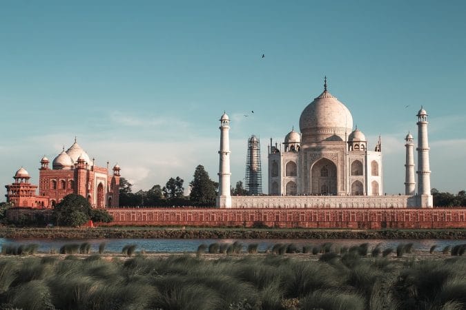 mehtab bagh, india, taj mahal