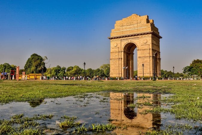 reflection, water, monument