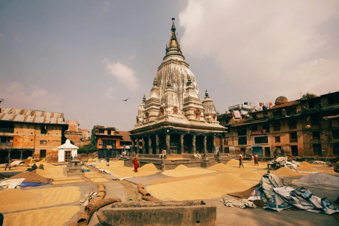 Temple among Buildings