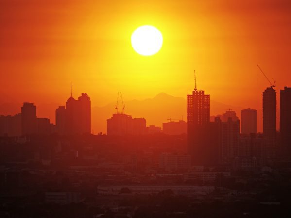 manila, sunset, silhouette