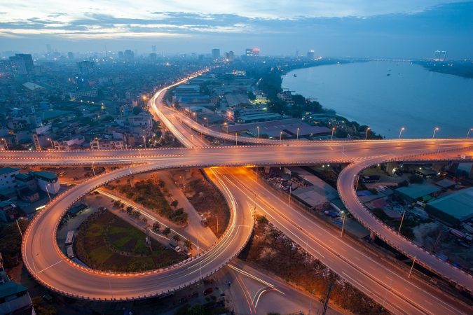 building, bridge, highway