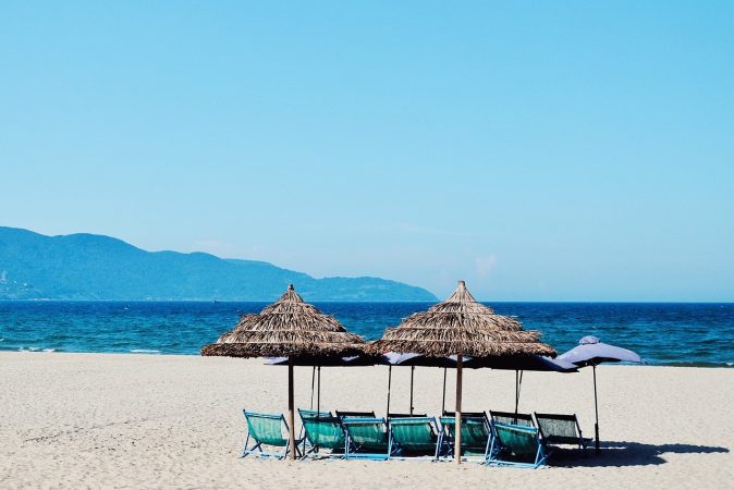 umbrella, beach, sea