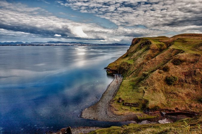 bay, coast, cliff